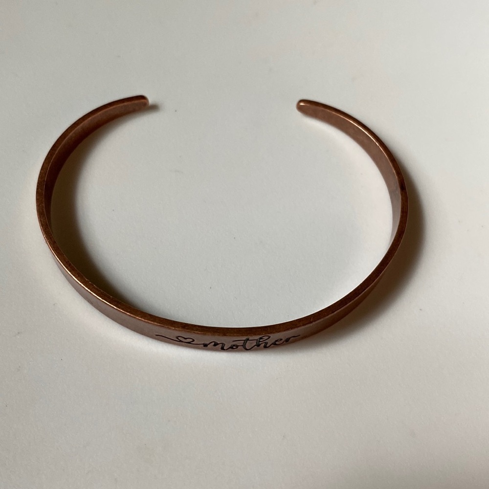 Paparazzi Copper bracelet engraved with ❤️ mother